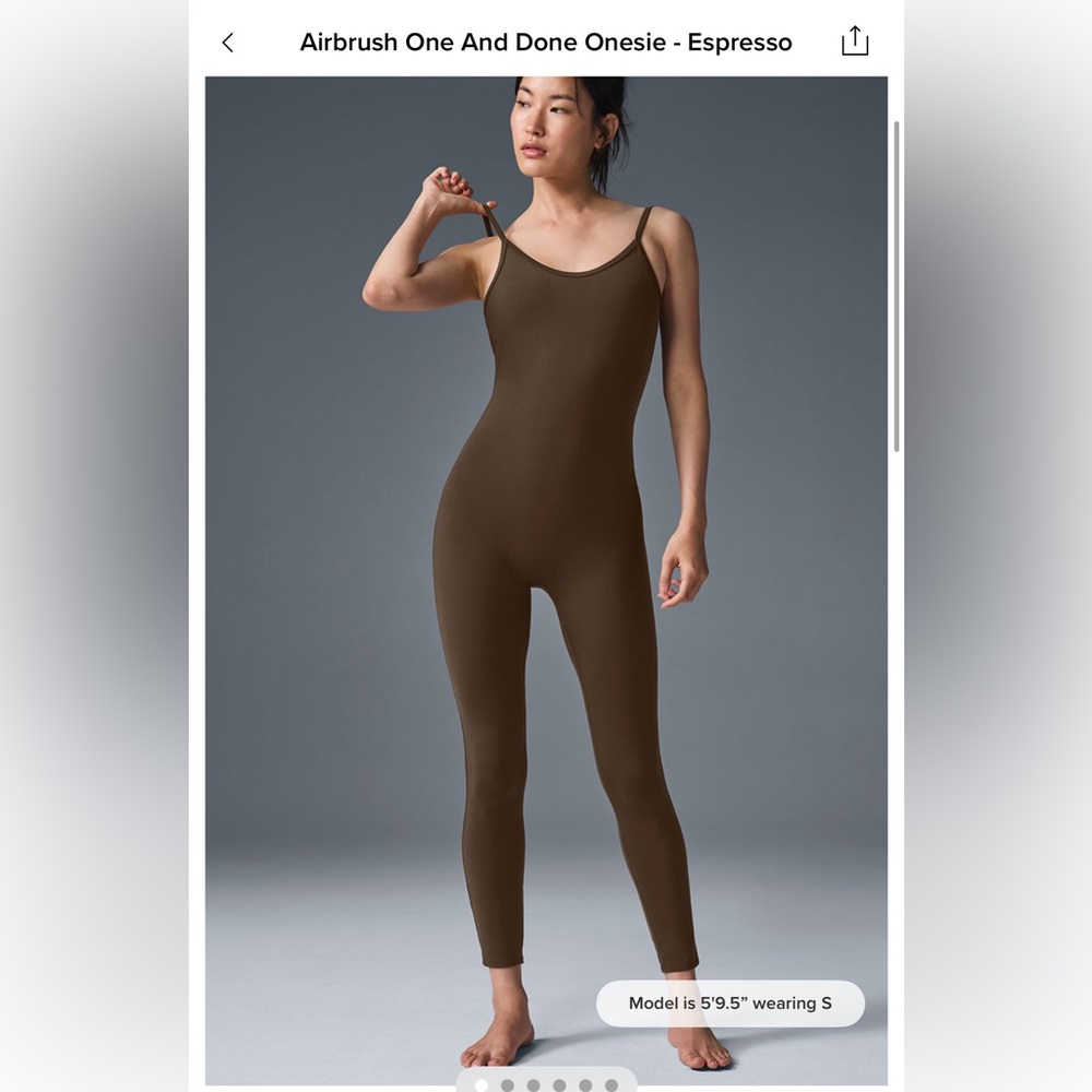 Alo Yoga Airbrush One And Done Onesie – Espresso (NWT) size M